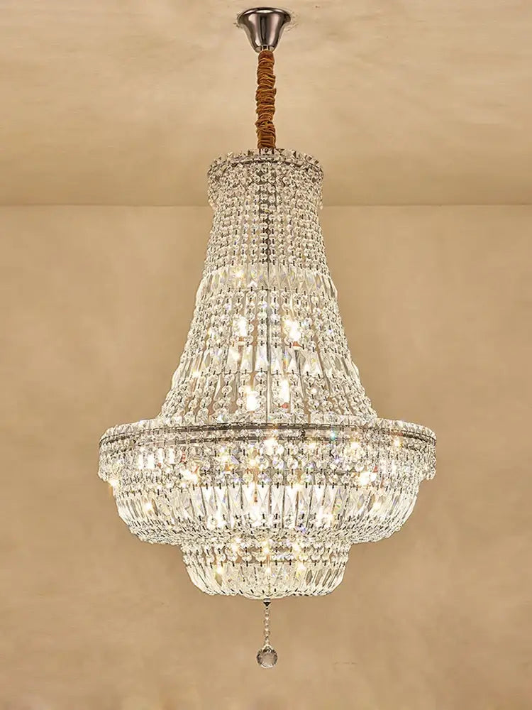 Chrome K9 Crystal Chandelier