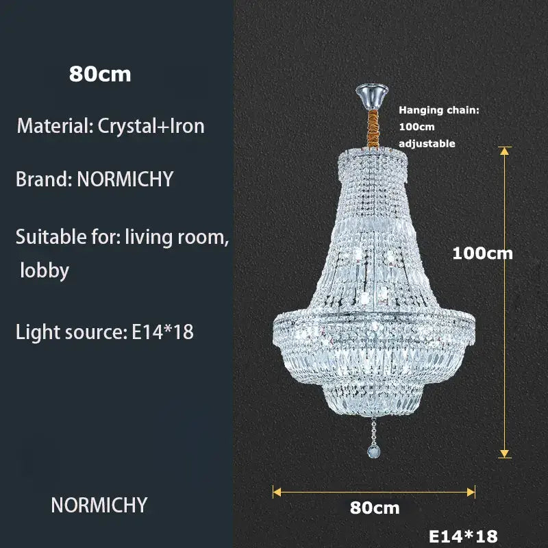 Chrome K9 Crystal Chandelier