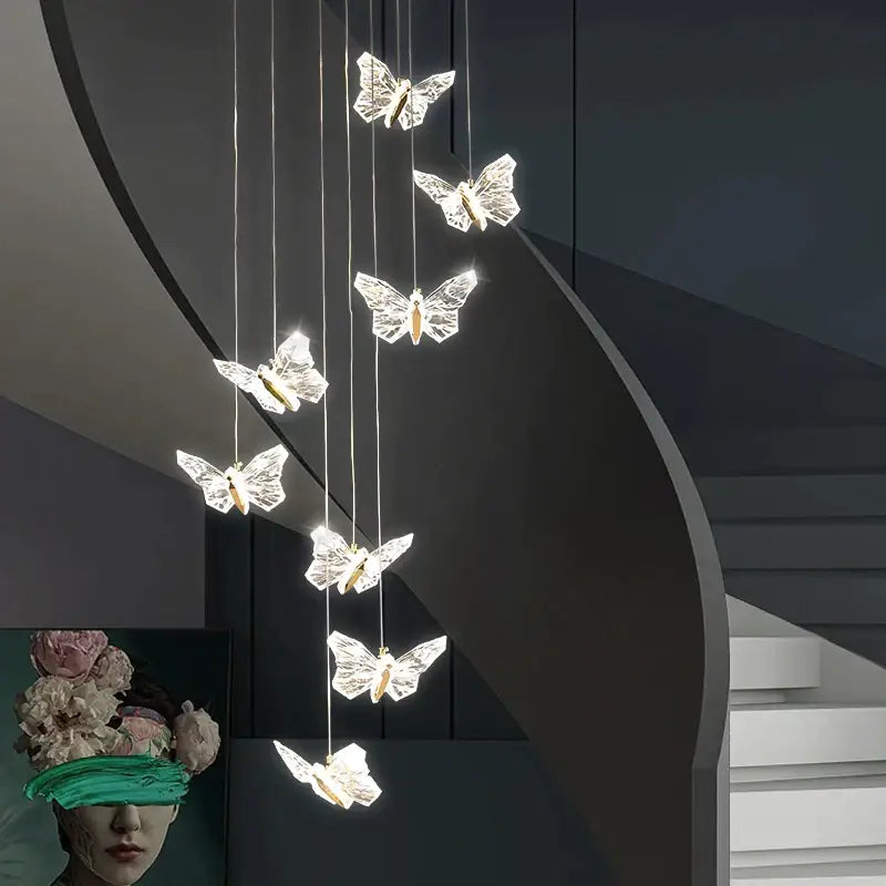 Crystal Ladder Pendant Light