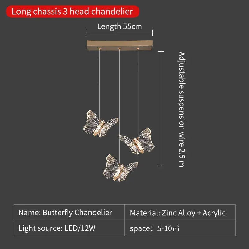 Crystal Ladder Pendant Light