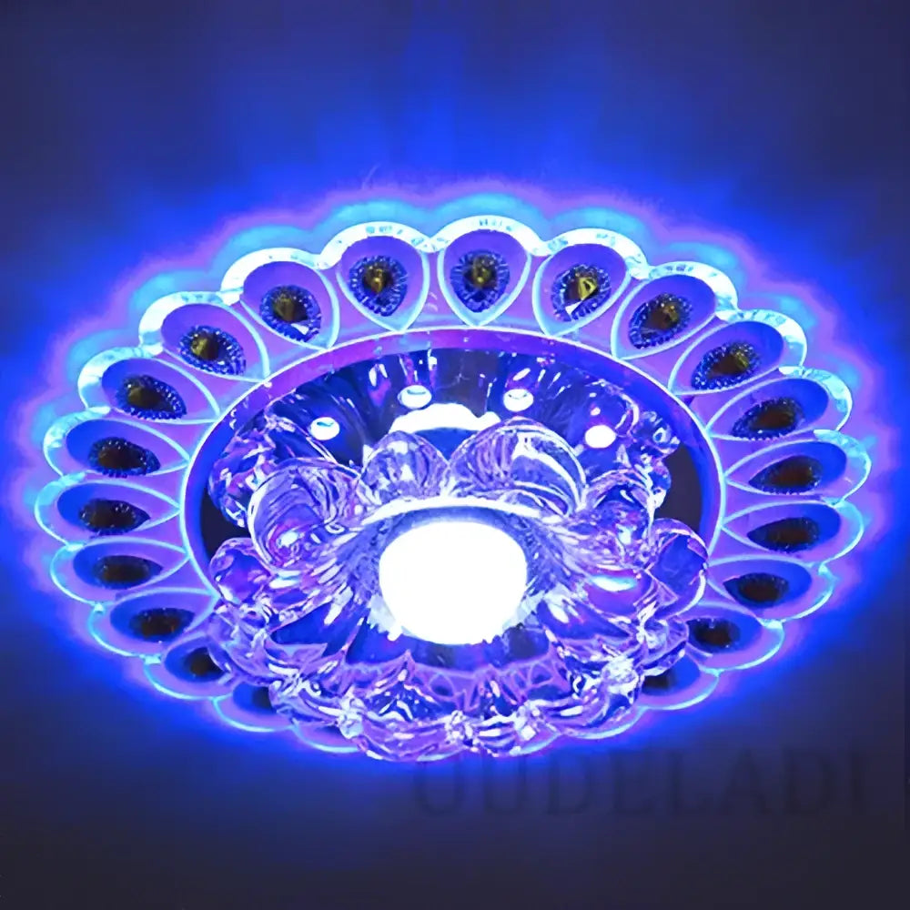 Gold Crystal Flush Mount Ceiling Light