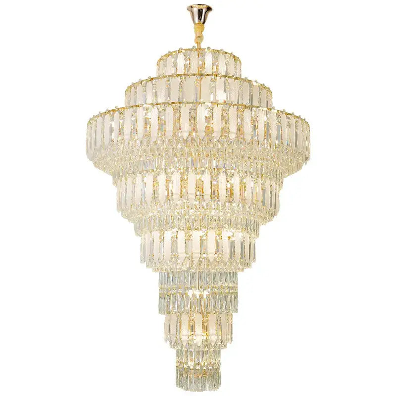 Gold Crystal Chandelier Hollow European Design