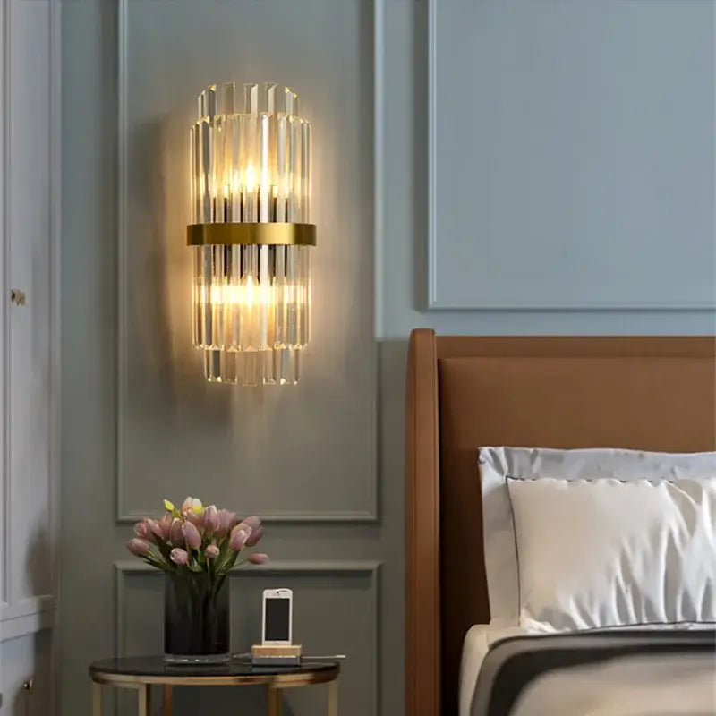 Gold Crystal 60cm Wall Sconce