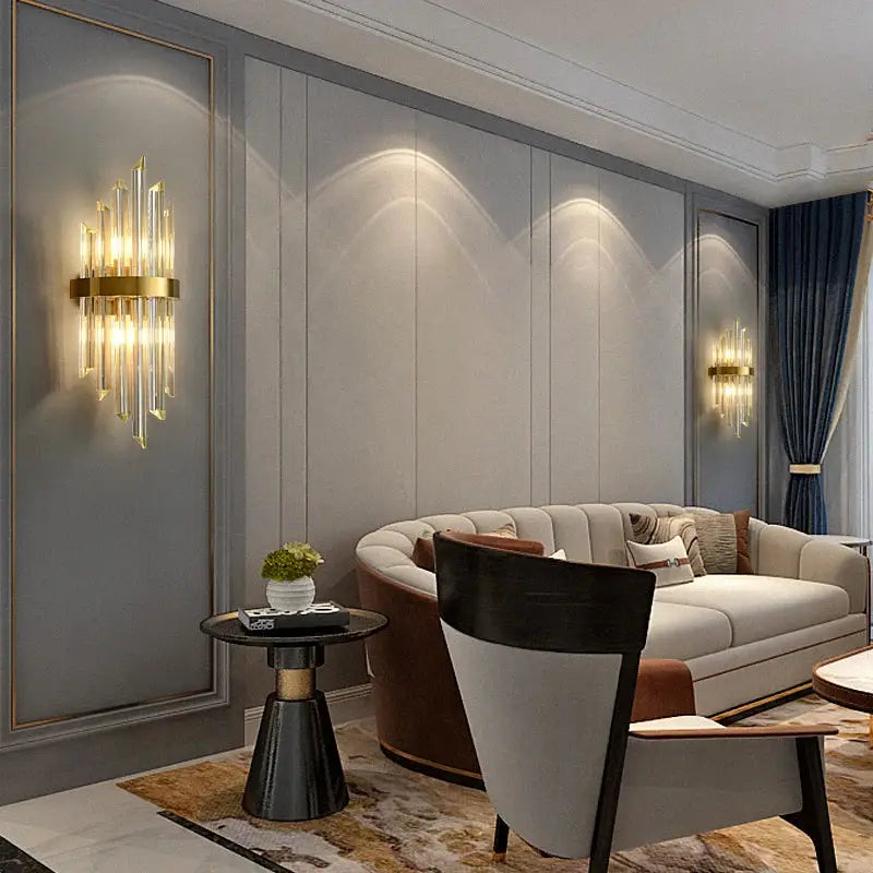 Gold Crystal 60cm Wall Sconce