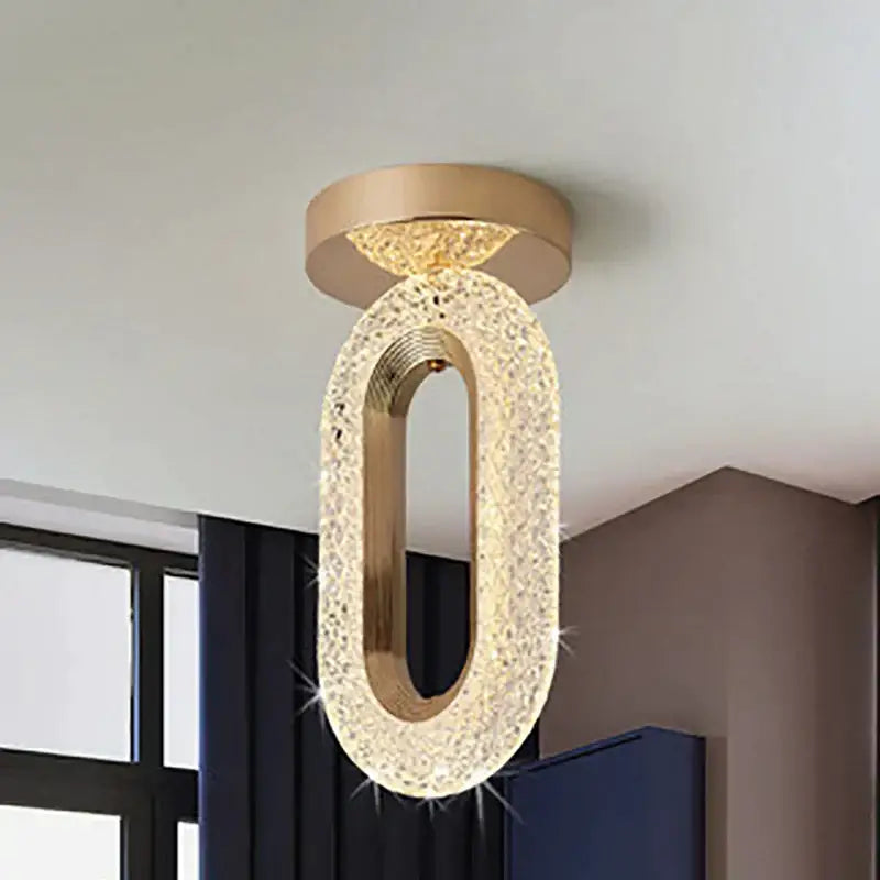 Gold Oval Pendant Chandelier