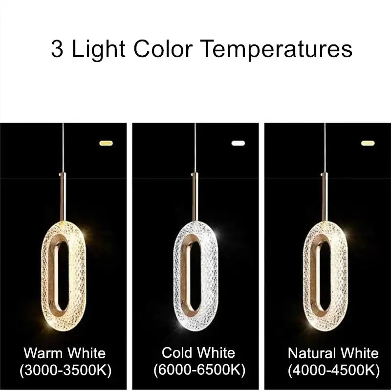Gold Oval Pendant Chandelier