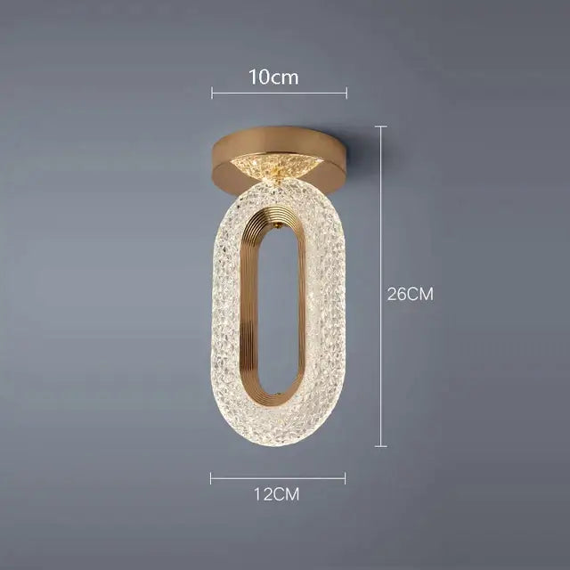 Gold Oval Pendant Chandelier
