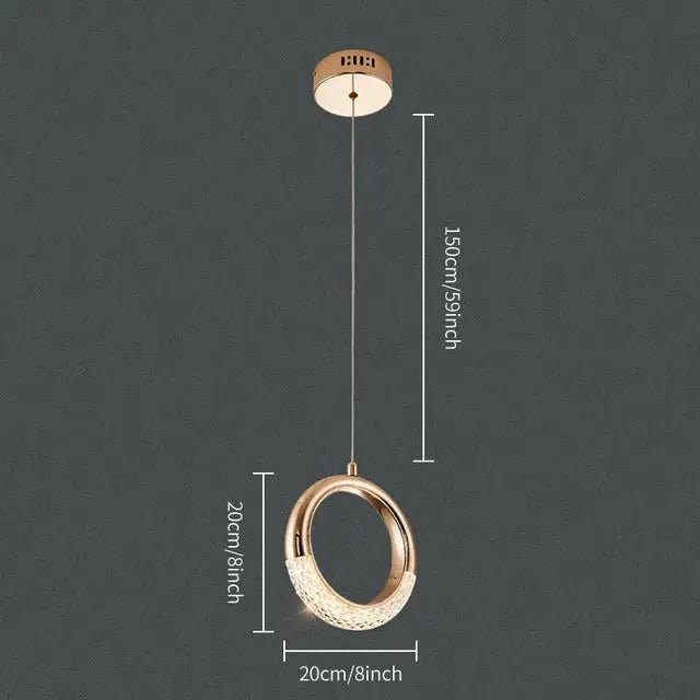 Gold Oval Pendant Chandelier