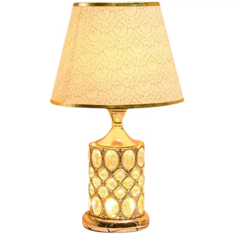 Gold Crystal Nightstand Lamp