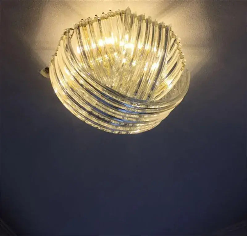 Gold Glass Tube Chandelier