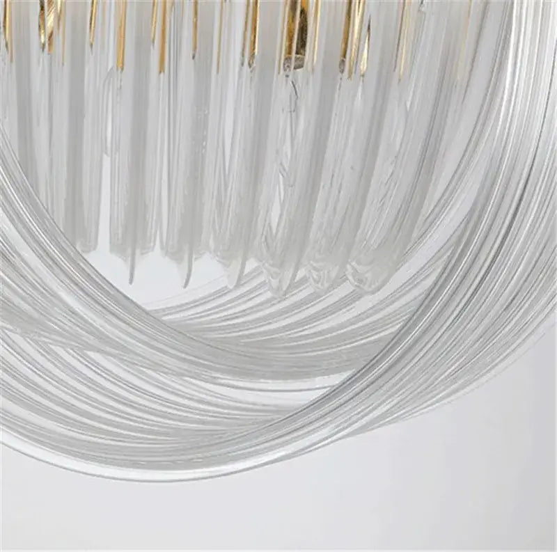 Gold Glass Tube Chandelier