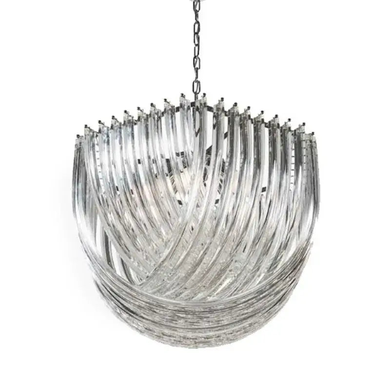 Gold Glass Tube Chandelier