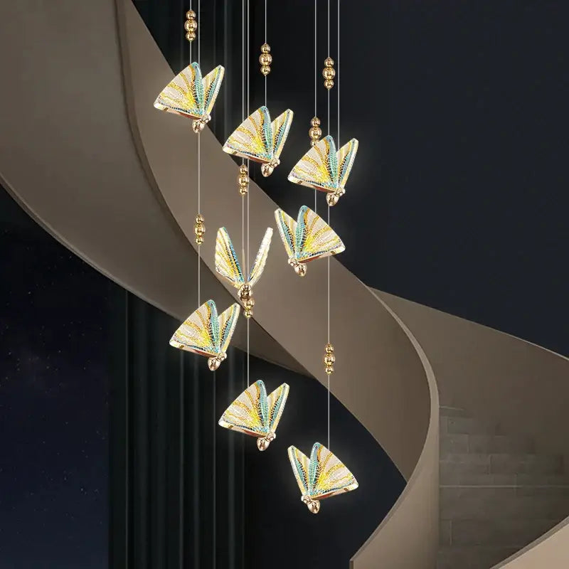 Gold Iridescent Butterfly Pendant