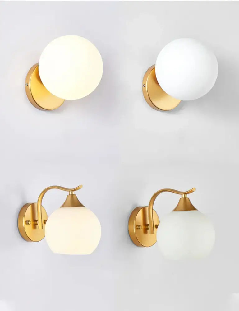 Gold Iron Frosted Sconce