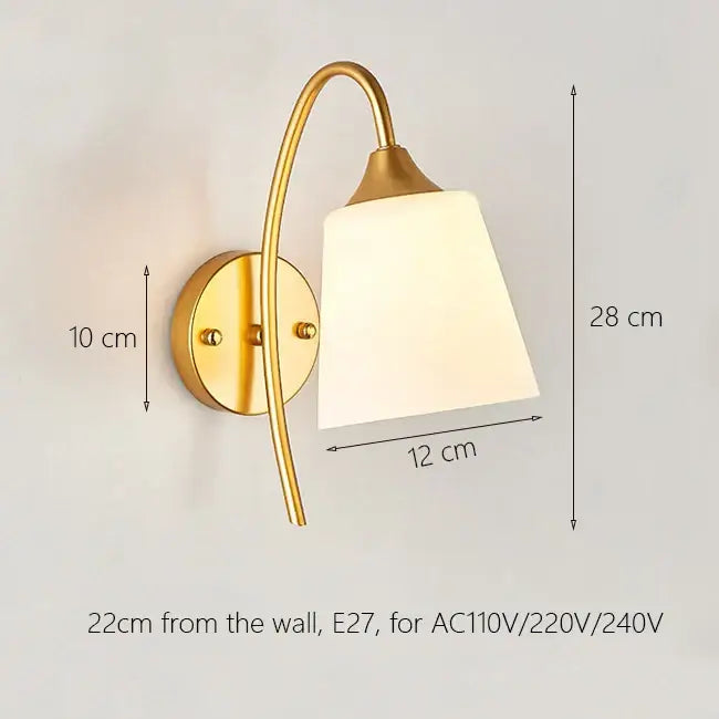 Gold Iron Frosted Sconce