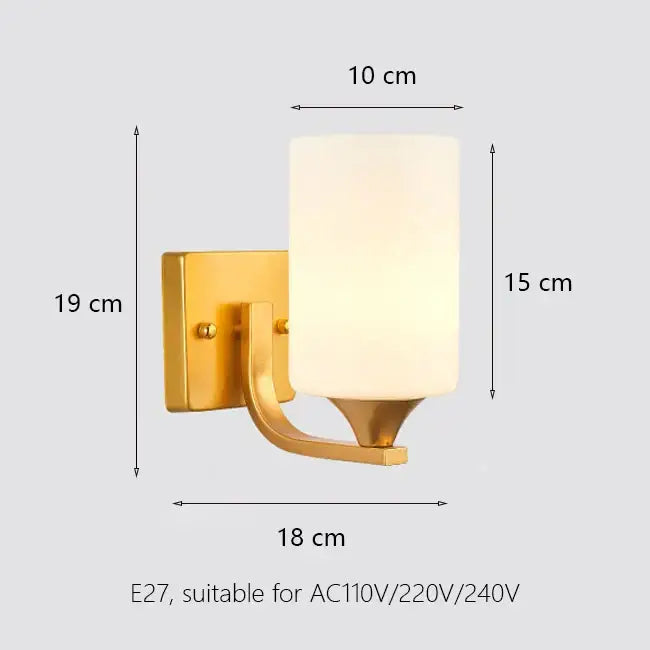 Gold Iron Frosted Sconce