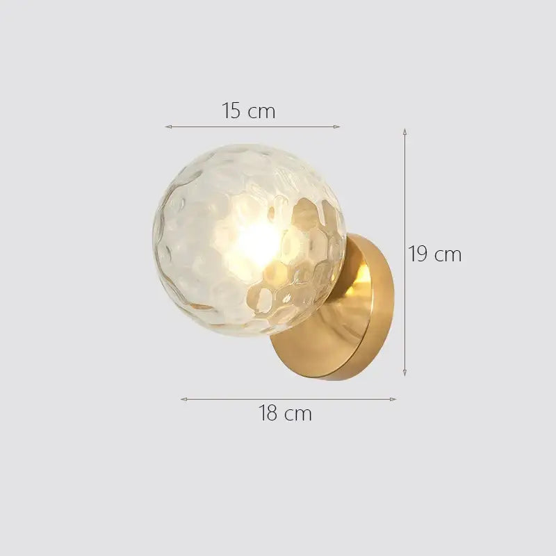 Gold Iron Frosted Sconce