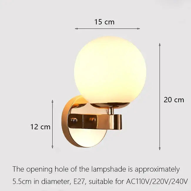 Gold Iron Frosted Sconce