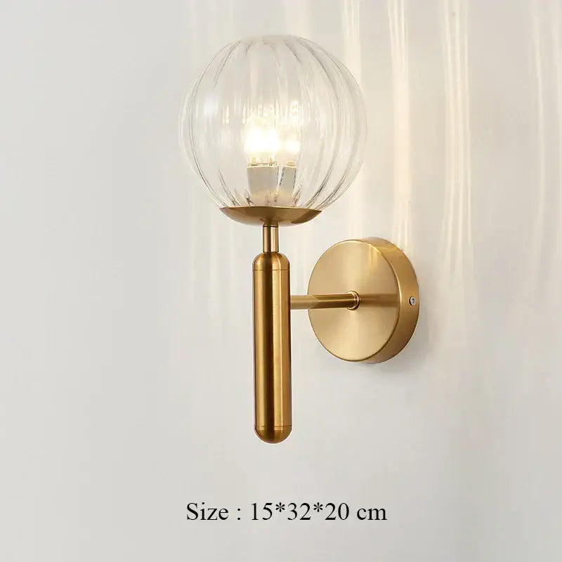 Gold Iron Frosted Sconce