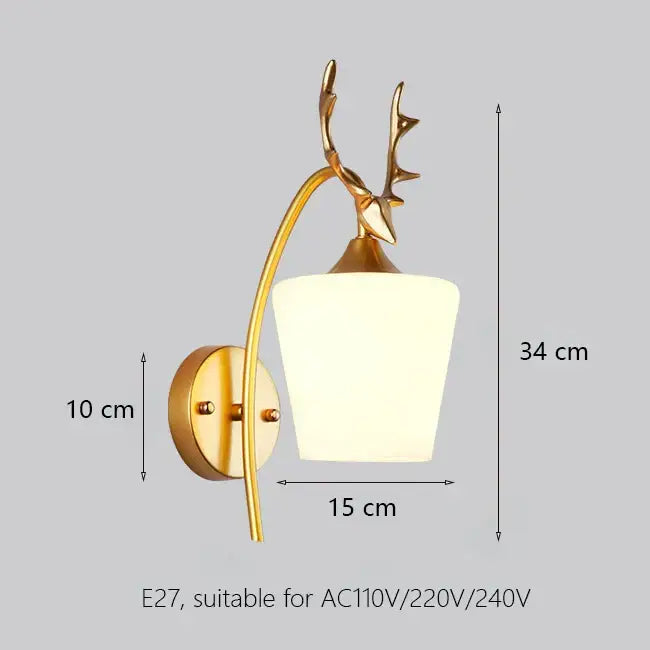 Gold Iron Frosted Sconce