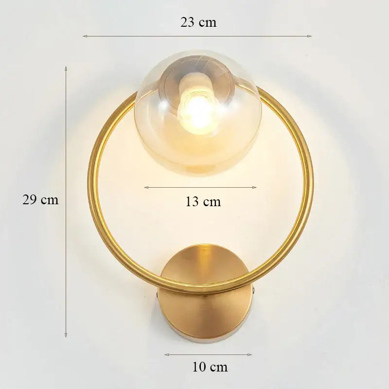 Gold Iron Frosted Sconce