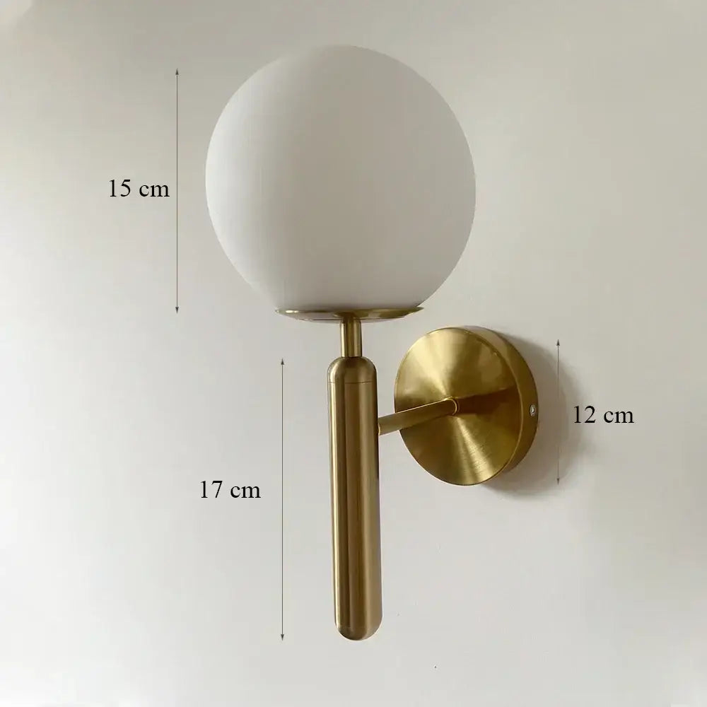 Gold Iron Frosted Sconce