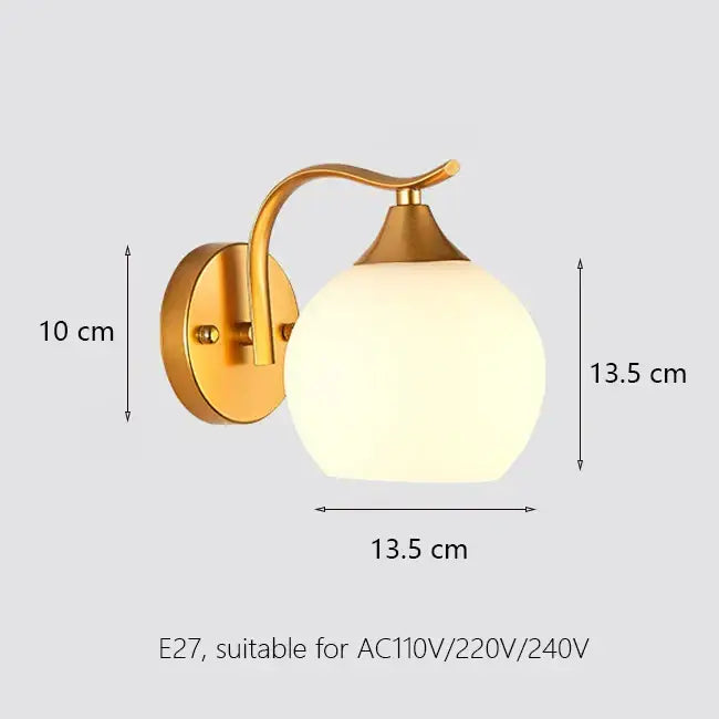 Gold Iron Frosted Sconce