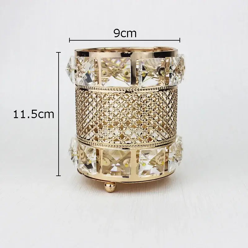 Gold Lattice Glass Jar