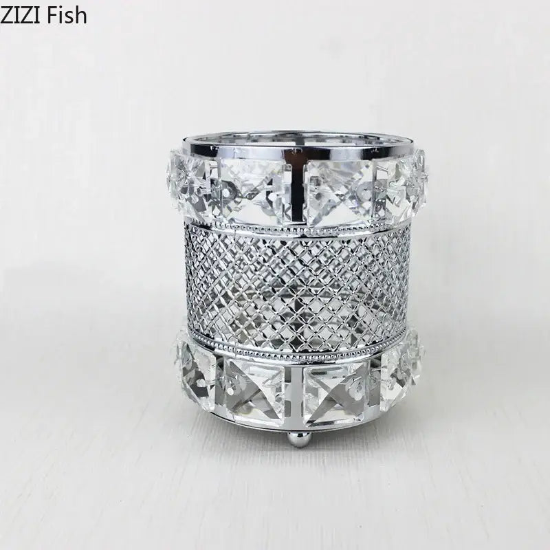 Gold Lattice Glass Jar