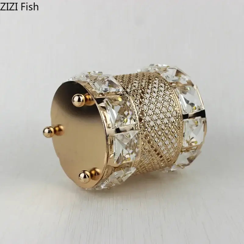Gold Lattice Glass Jar
