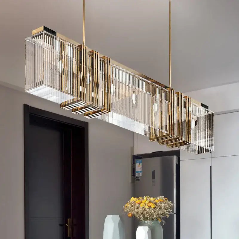 Gold Crystal Pendant Light Acrylic or Crystal