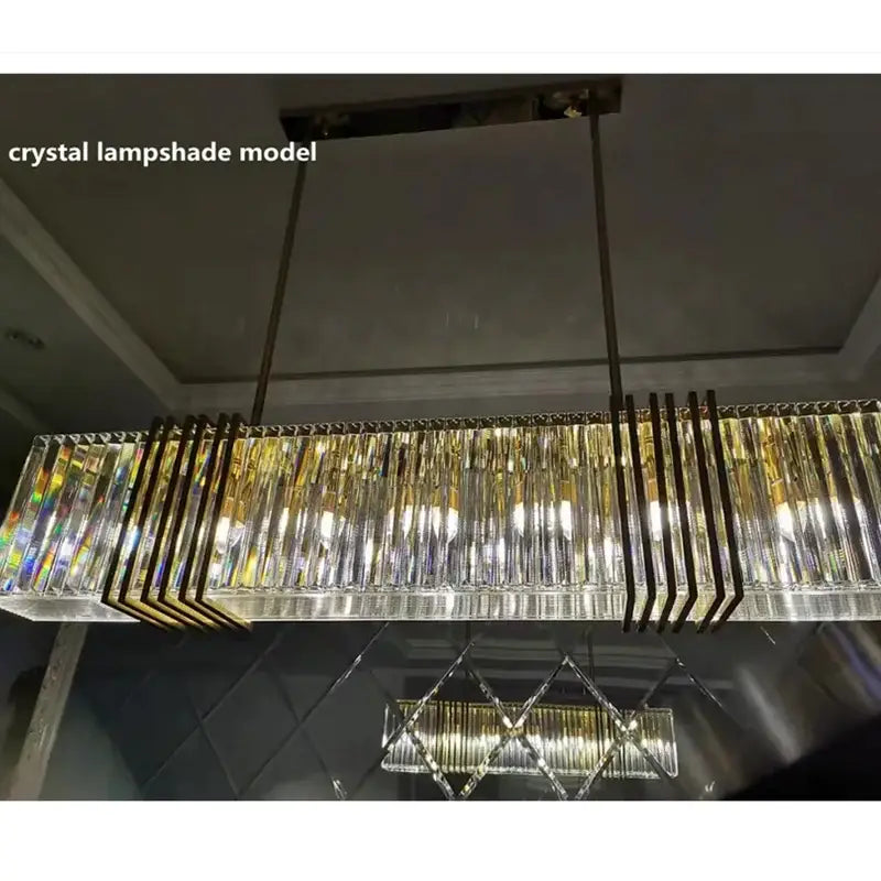 Gold Crystal Pendant Light Acrylic or Crystal