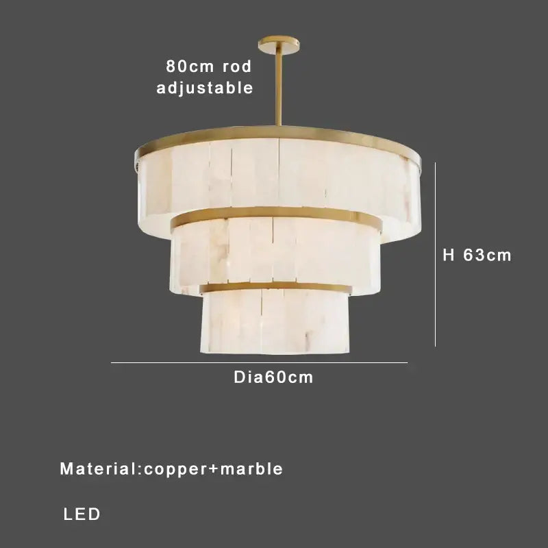 Gold Marble Pendant Light