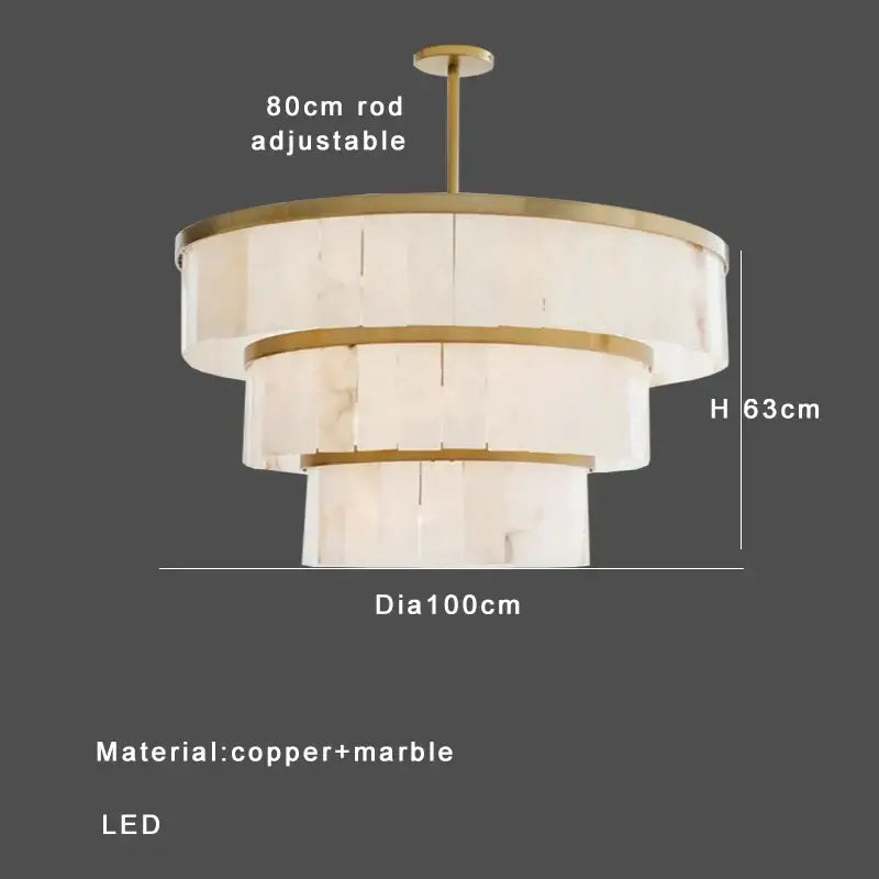 Gold Marble Pendant Light