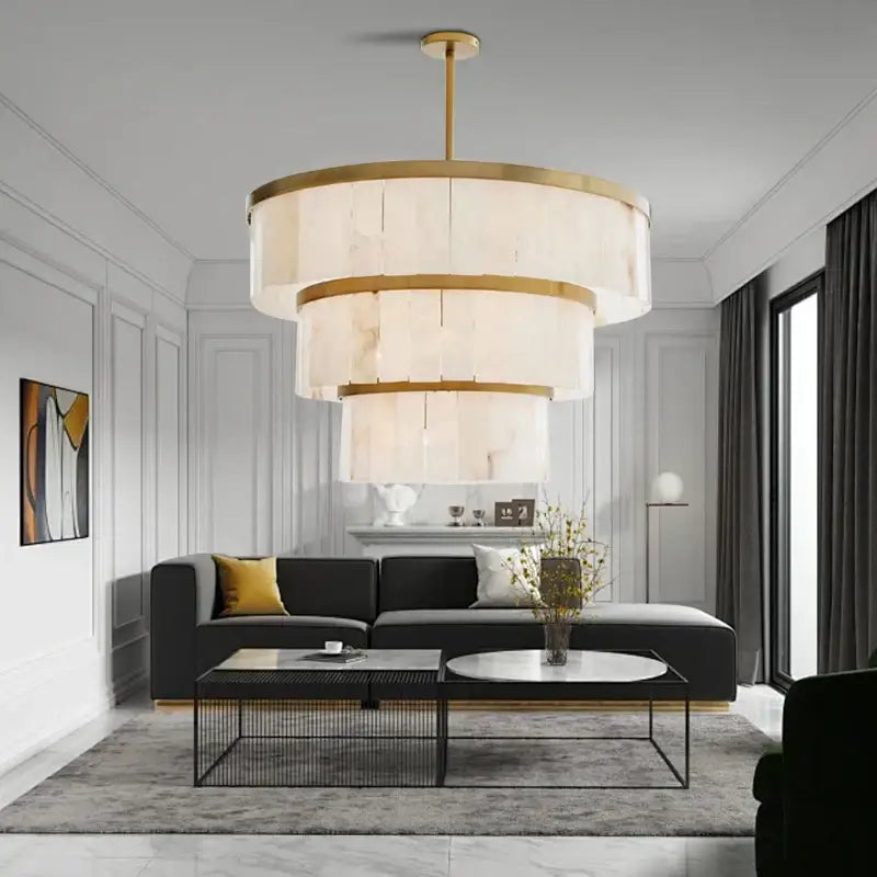 Gold Marble Pendant Light