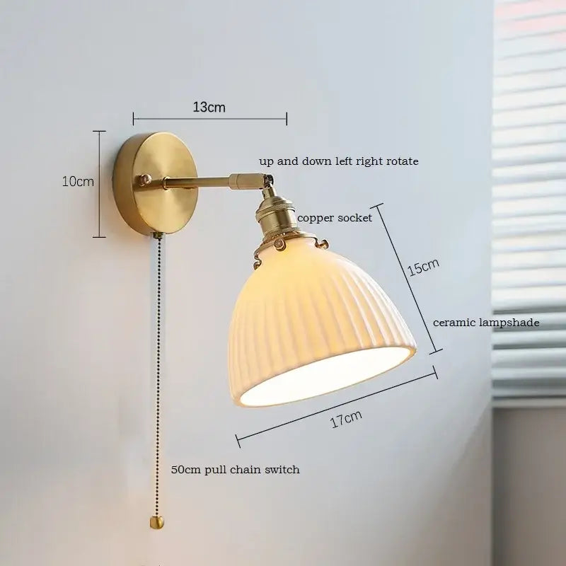 Gold Ruffled Ceramic Sconce