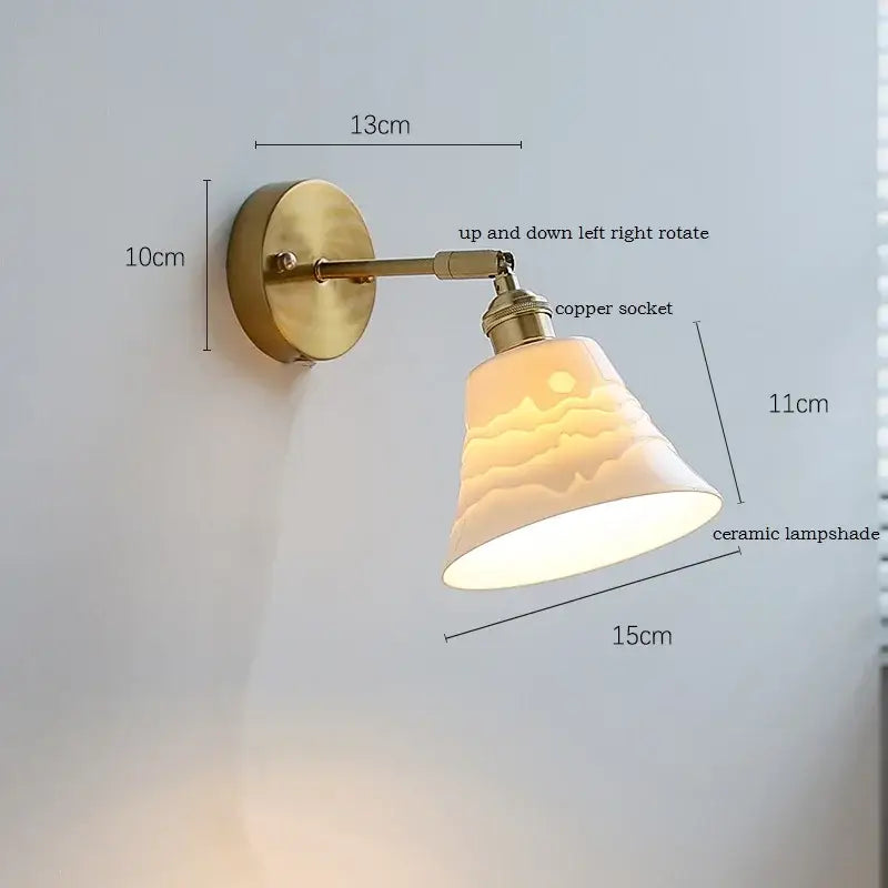 Gold Ruffled Ceramic Sconce
