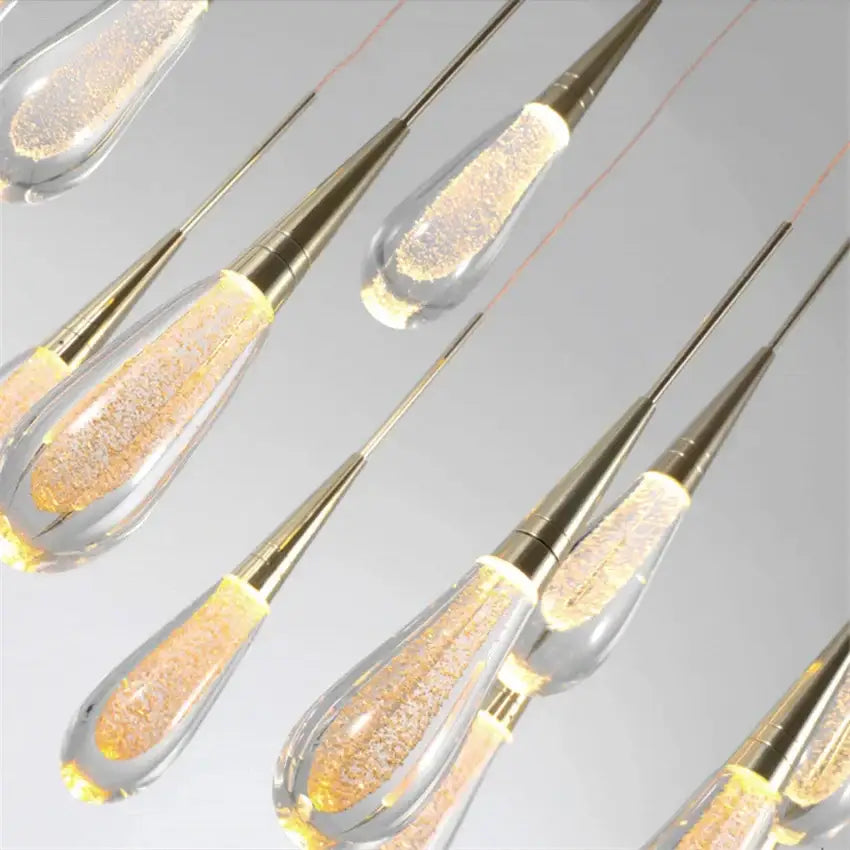 Gold Teardrop Dining Area Pendant Light