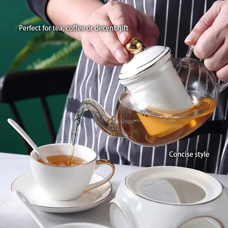 Gold Ceramic Tea Set
