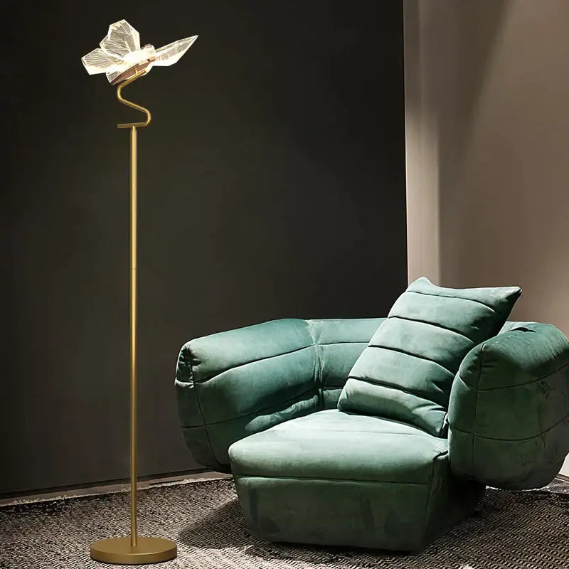 Gold Butterfly Floor Lamp Chandelier Style