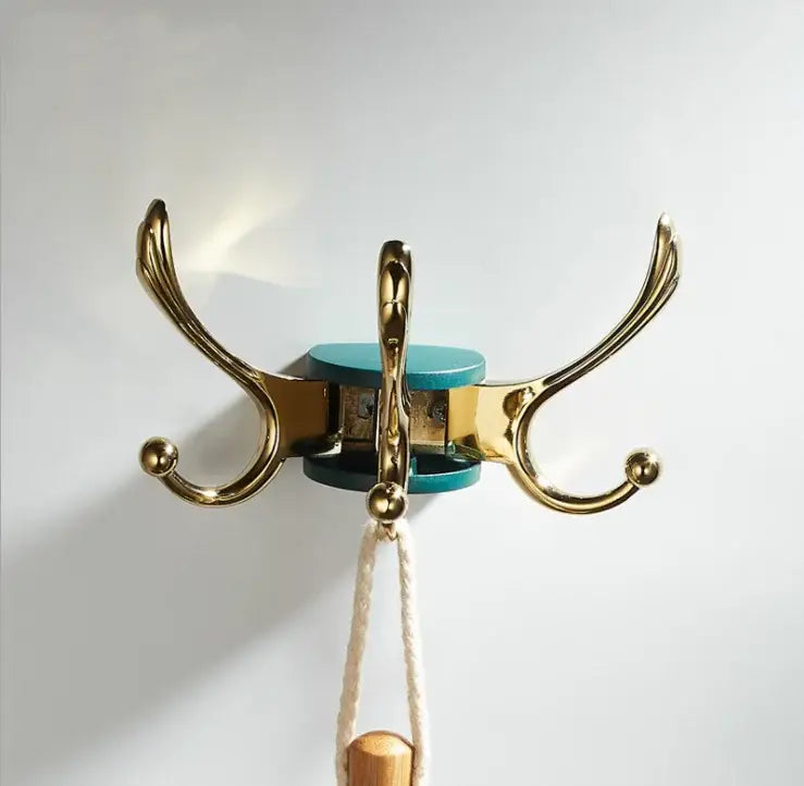 Green Gold Coat Hook