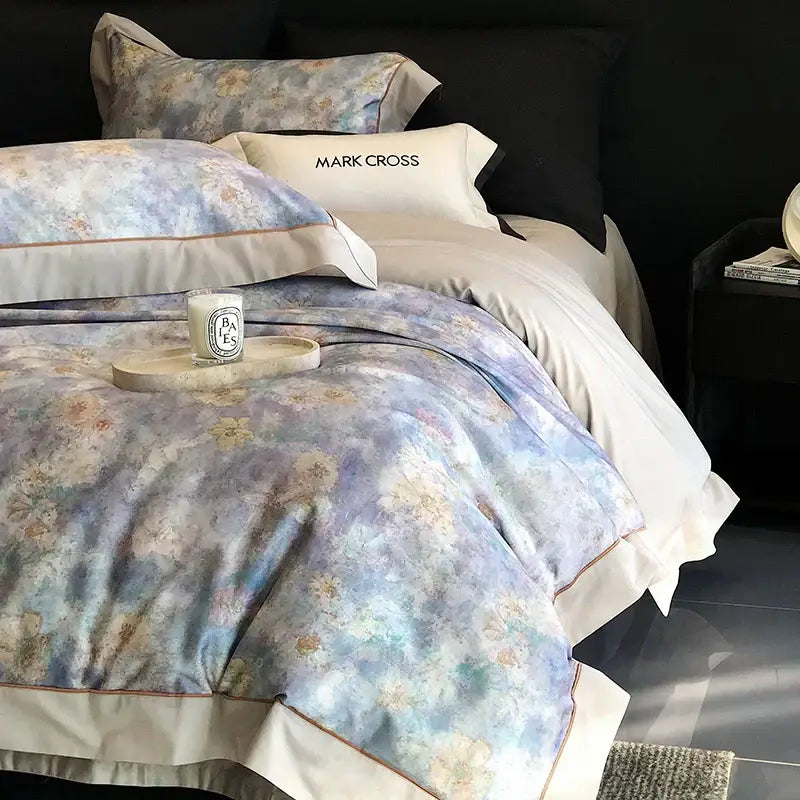 Ivory Cotton Floral Bedding