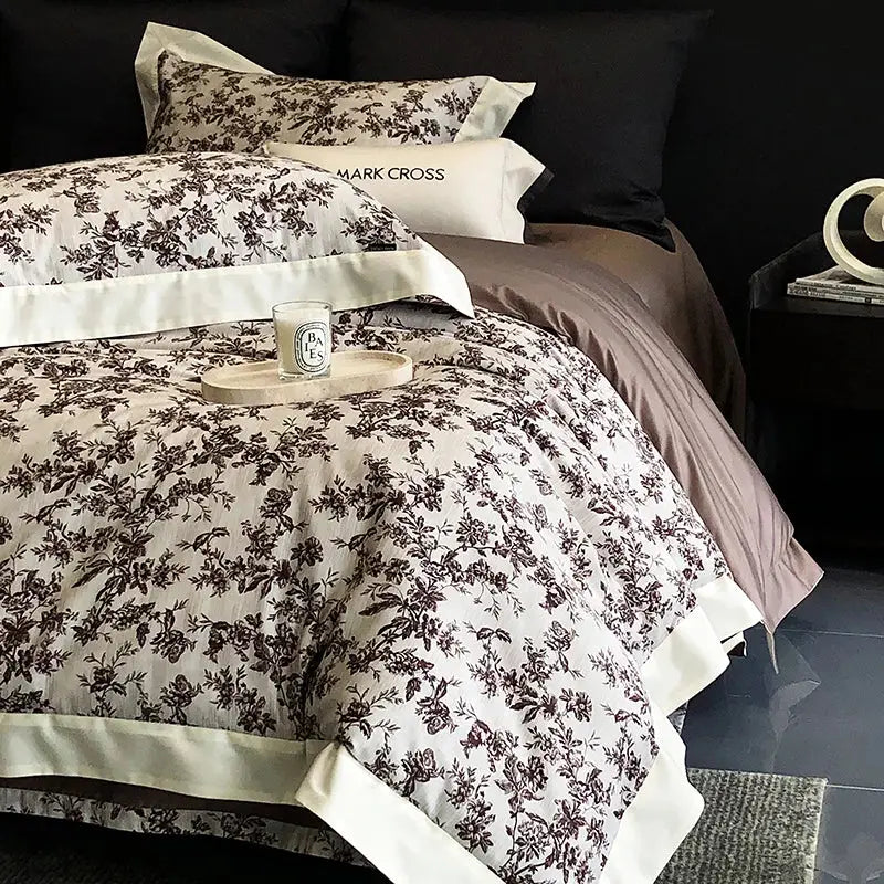 Ivory Cotton Floral Bedding