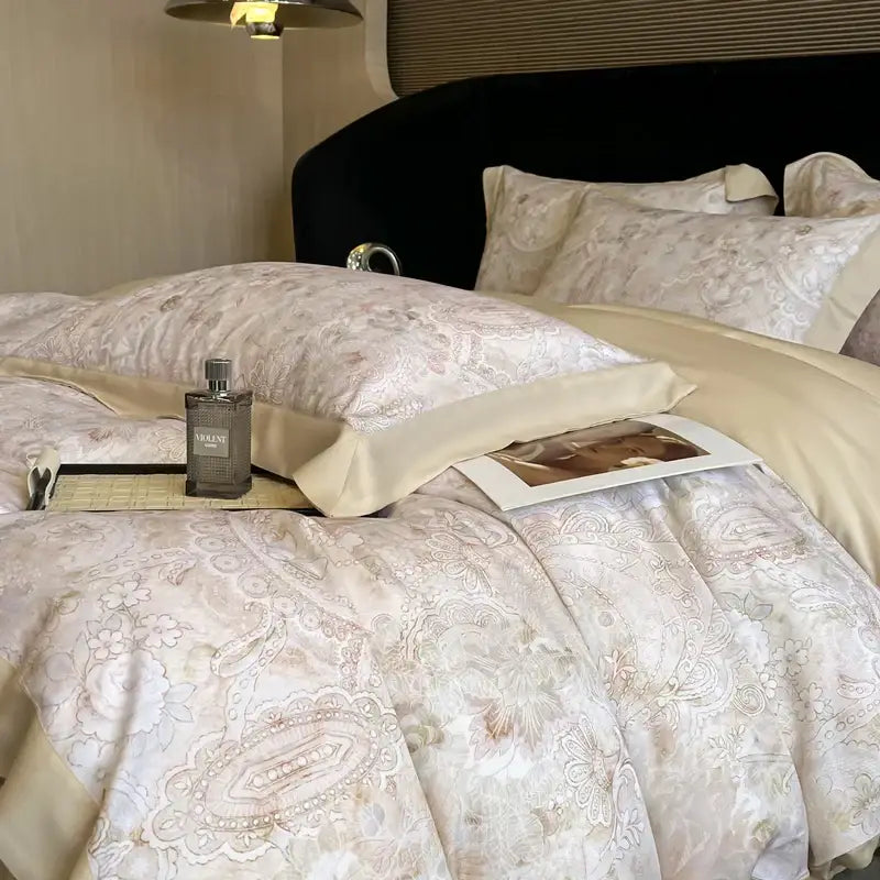 Ivory Eucalyptus Floral Bedding