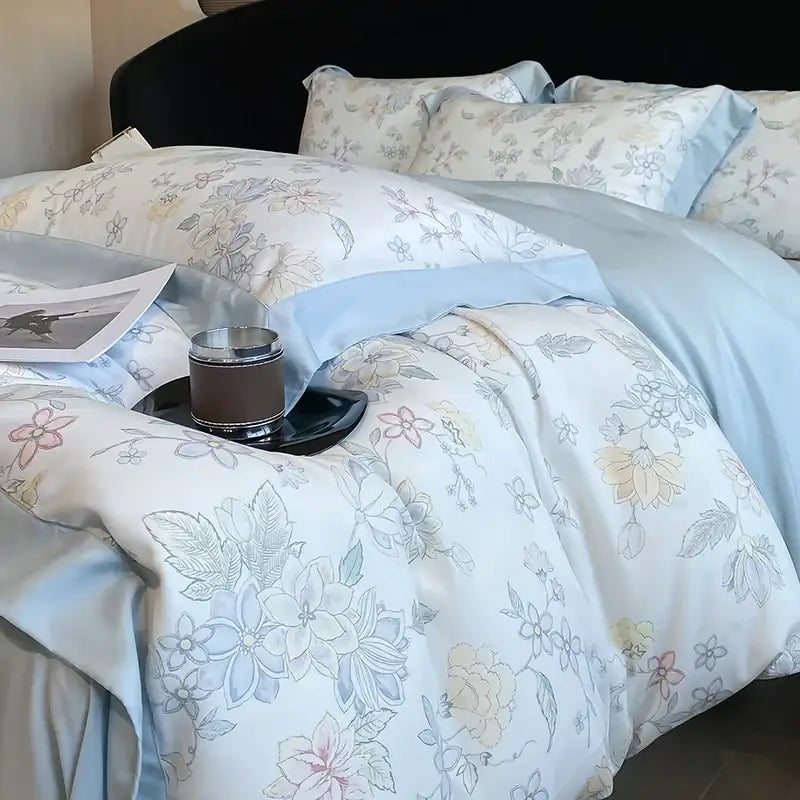 Ivory Eucalyptus Floral Bedding