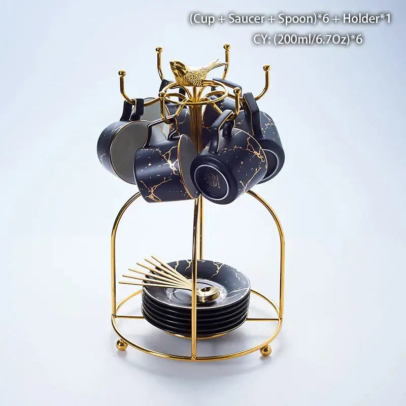Marble Ceramic Tea Set