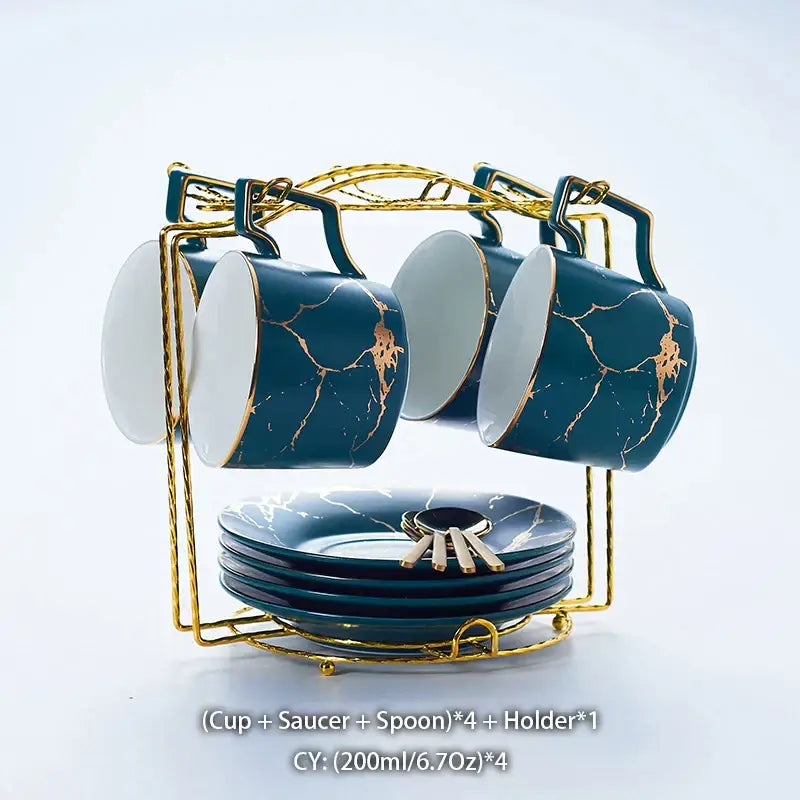 Marble Ceramic Tea Set