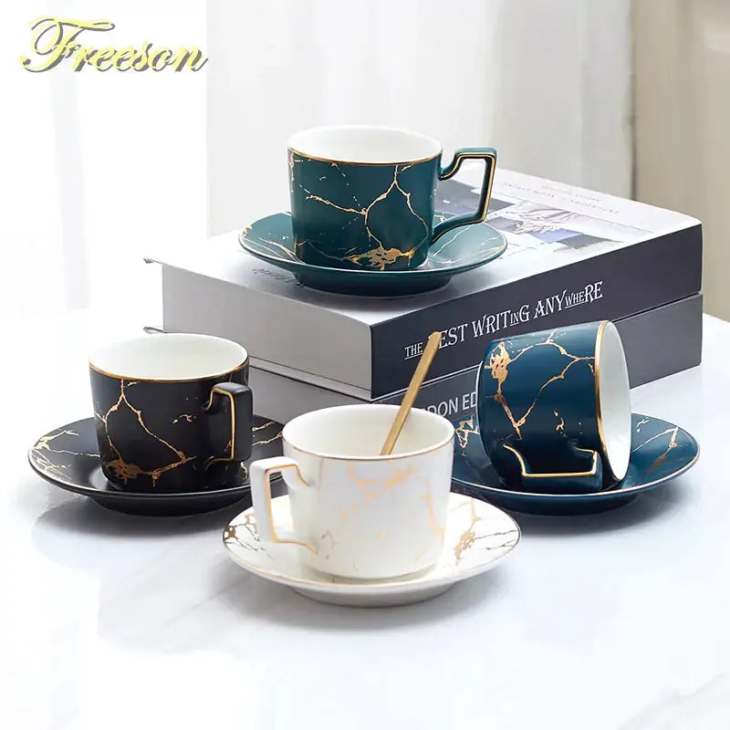 Marble Ceramic Tea Set