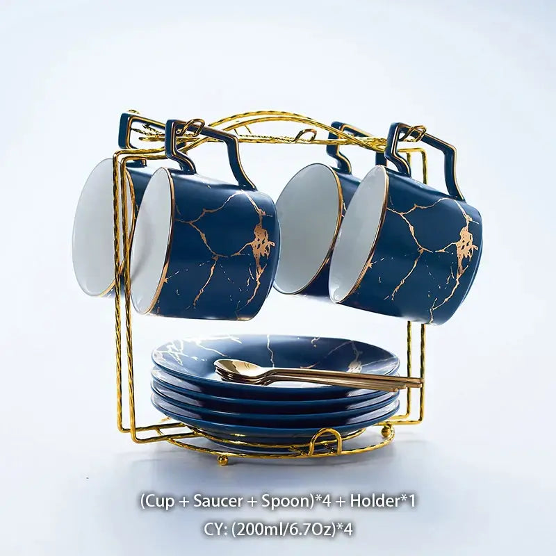 Marble Ceramic Tea Set