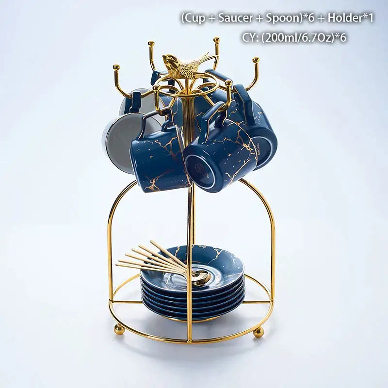 Marble Ceramic Tea Set
